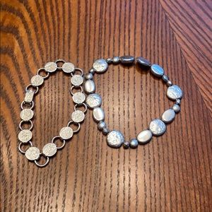 Silver bracelet two pack